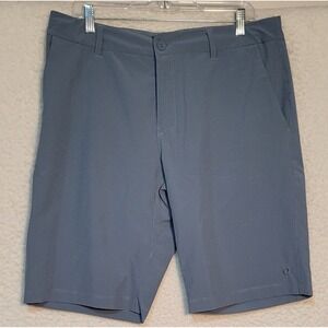 Hang Ten Mens Shorts Light Blue Size 34 Stretch Pockets Golf Logo Walking 1347